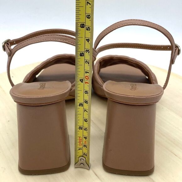 Open Edit by Nordstrom Austyn Quilted Block Heeled Sandals Tan Mocha Size 9M NEW - Picture 9 of 12